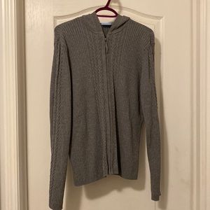Grey zip up hoodie